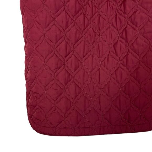 Lands End Women's Quilted Cranberry Red Puffer Vest Jacket Button Down sz XS 2-4 - Picture 14 of 16